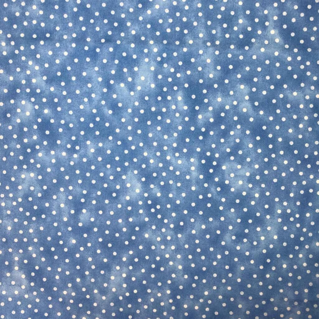 100% cotton from the blender polka range by Craft Cotton Co' - MARINA BLUE
