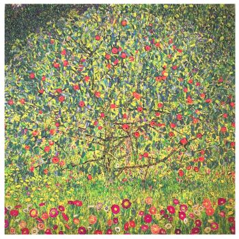 18" X 18" 100% cotton panel, Gustav Klimt Apple Tree. SET OF 3