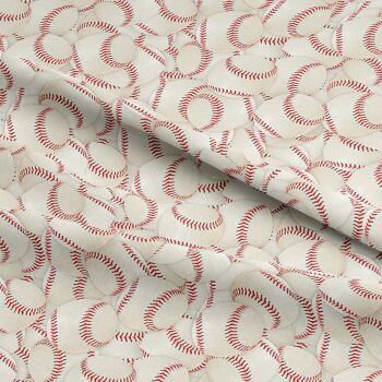 Baseballs, 140cms wide, 100% cotton, med weight from Chatham Glyn. SPECIAL PRICE.