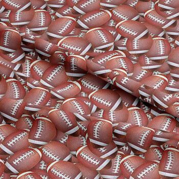 AMERICAN FOOTBALLS, 140cms wide, 100% cotton, med weight from Chatham Glyn. SPECIAL PRICE.