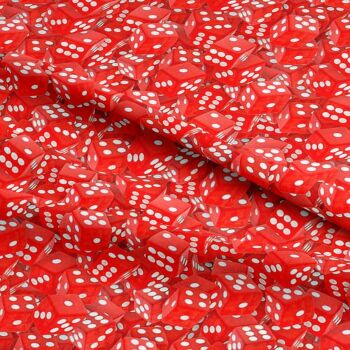 ROLL THE DICE, 140cms wide, 100% cotton, med weight from Chatham Glyn. SPECIAL PRICE.