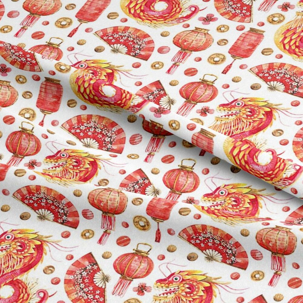 CHINESE NEW YEAR, 140cms wide, 100% cotton, med weight from Chatham Glyn. S