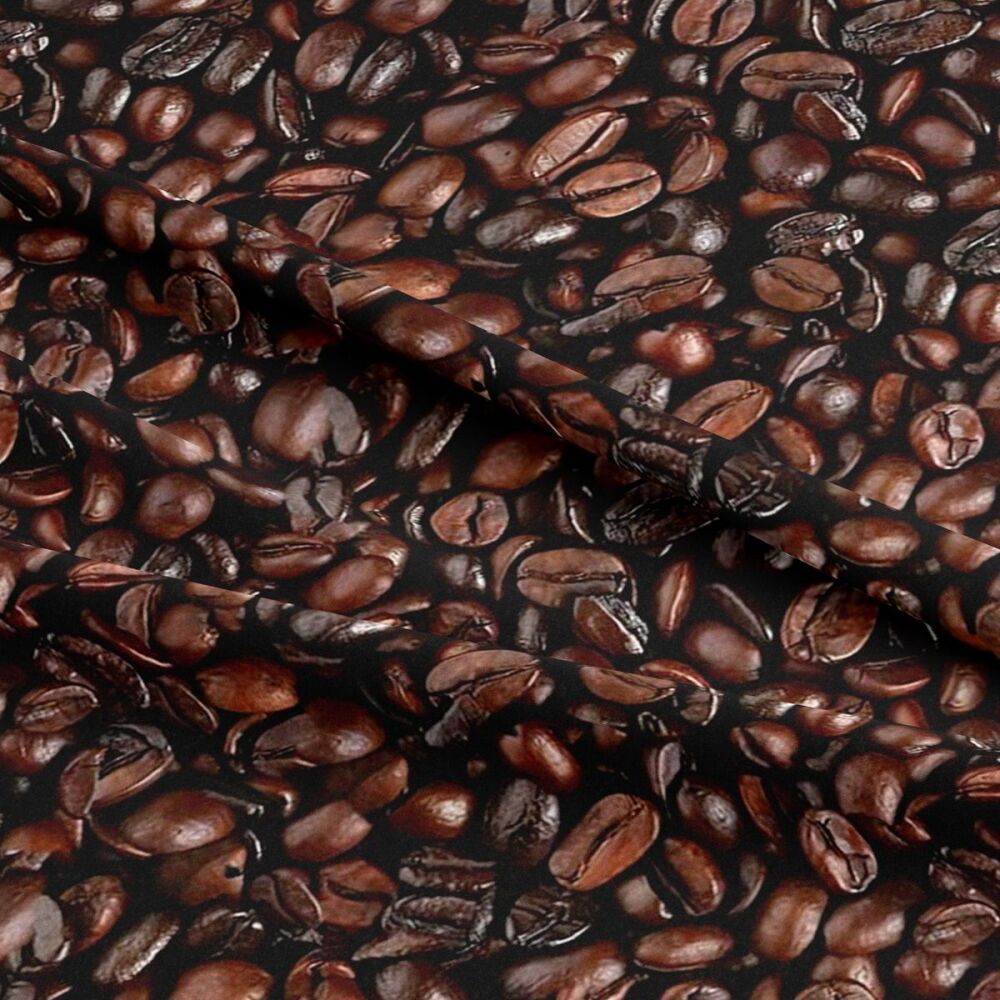 COFFEE BEANS, 140cms wide, 100% cotton, med weight from Chatham Glyn. SPECI