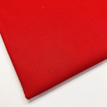 100% COTTON,  BY CHATHAM GLYN, 150 CMS WIDE, 60 COUNT. Red.