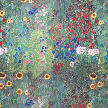COD013 - Klimt's Farm Garden Digitally Printed, Water Repellent , UV Resistant, PU Coated, Soft Handle