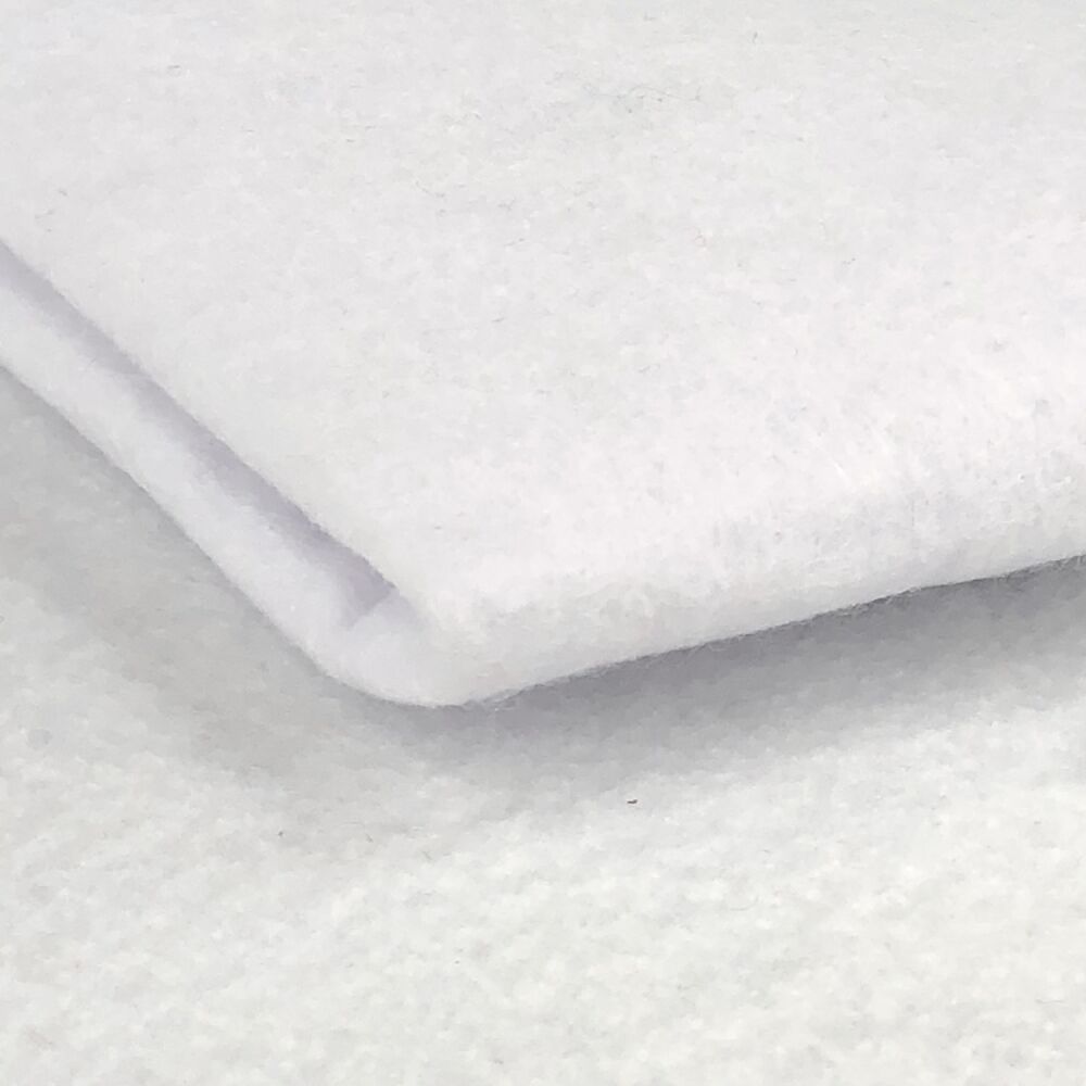 FELWHI - Felt White Polyester Quality Multi Purpose Felt Fabric 150cm Wide