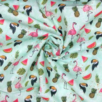 Tropical Flamingo range from Chatham Glyn Crafty Fabrics, 4 co-ord designs to choose from.