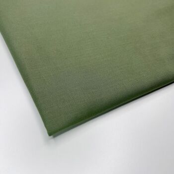 100% COTTON,  BY CHATHAM GLYN, 150 CMS WIDE, 60 COUNT. Olive.