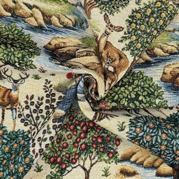 NWF079 - Woodland Forest Luxury Weight Tapestry Cotton Rich Fabric