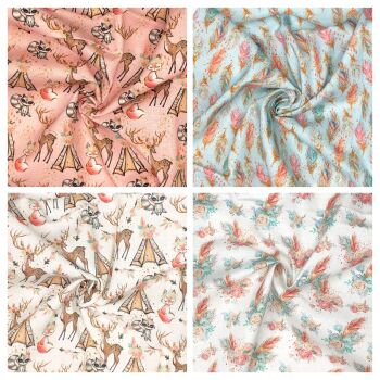 Chic range by Chatham Glyn Crafty Fabrics, 4 co-ord designs to choose from.