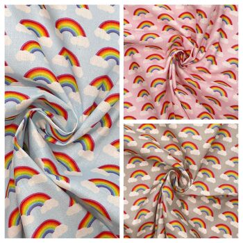 Rainbow range from Chatham Glyn Crafty Fabrics, 3 colour ways to choose from.