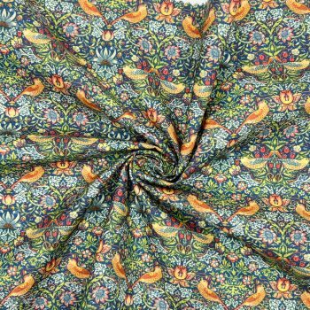 CPR002 - Strawberry Thief Digitally Printed onto a Premium 200 Thread-Count Percale 100% Cotton Fabric
