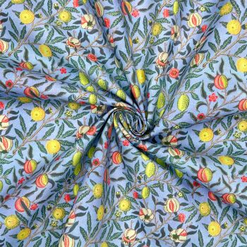 CPR013 - Pomegranate Blue Digitally Printed onto a Premium 200 Thread-Count Percale 100% Cotton Fabric