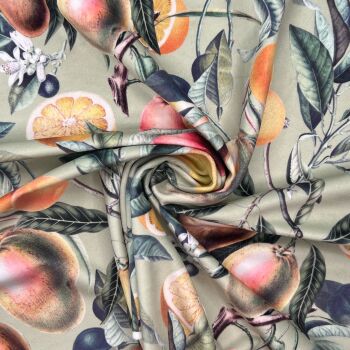 CVL048 - Garden of Eden Digitally printed, soft & durable Velvet fabric with a plush finish