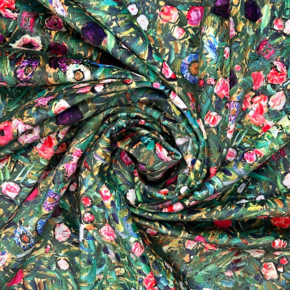 CVL046 - Klimt's Italian Garden Digitally printed, soft & durable Velvet fa