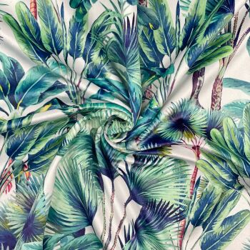CVL012 - Palm Springs Natural Digitally printed, soft & durable Velvet fabric with a plush finish