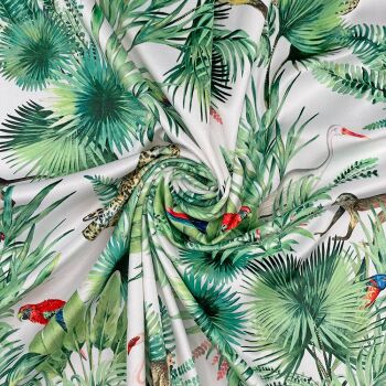 CVL004 - Amazon Natural Digitally printed, soft & durable Velvet fabric with a plush finish
