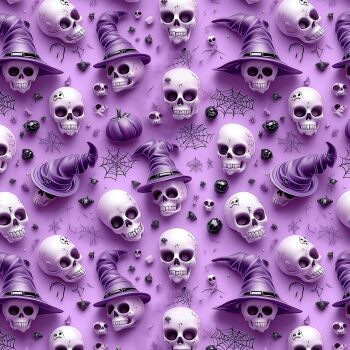 3D EFFECT - SPOOKY SKULLS. 140cms wide, 100% cotton, med weight from Chatham Glyn.