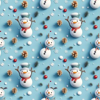 3D EFFECT - SNOWMAN. 140cms wide, 100% cotton, med weight from Chatham Glyn.