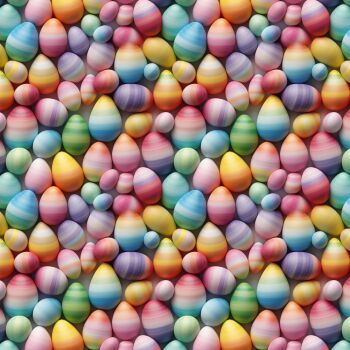 3D EFFECT - EASTER EGGS. 140cms wide, 100% cotton, med weight from Chatham Glyn.