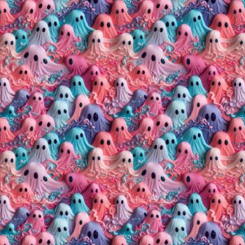3D EFFECT - GHOSTS. 140cms wide, 100% cotton, med weight from Chatham Glyn.