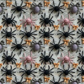 3D EFFECT - SPIDERS. 140cms wide, 100% cotton, med weight from Chatham Glyn.