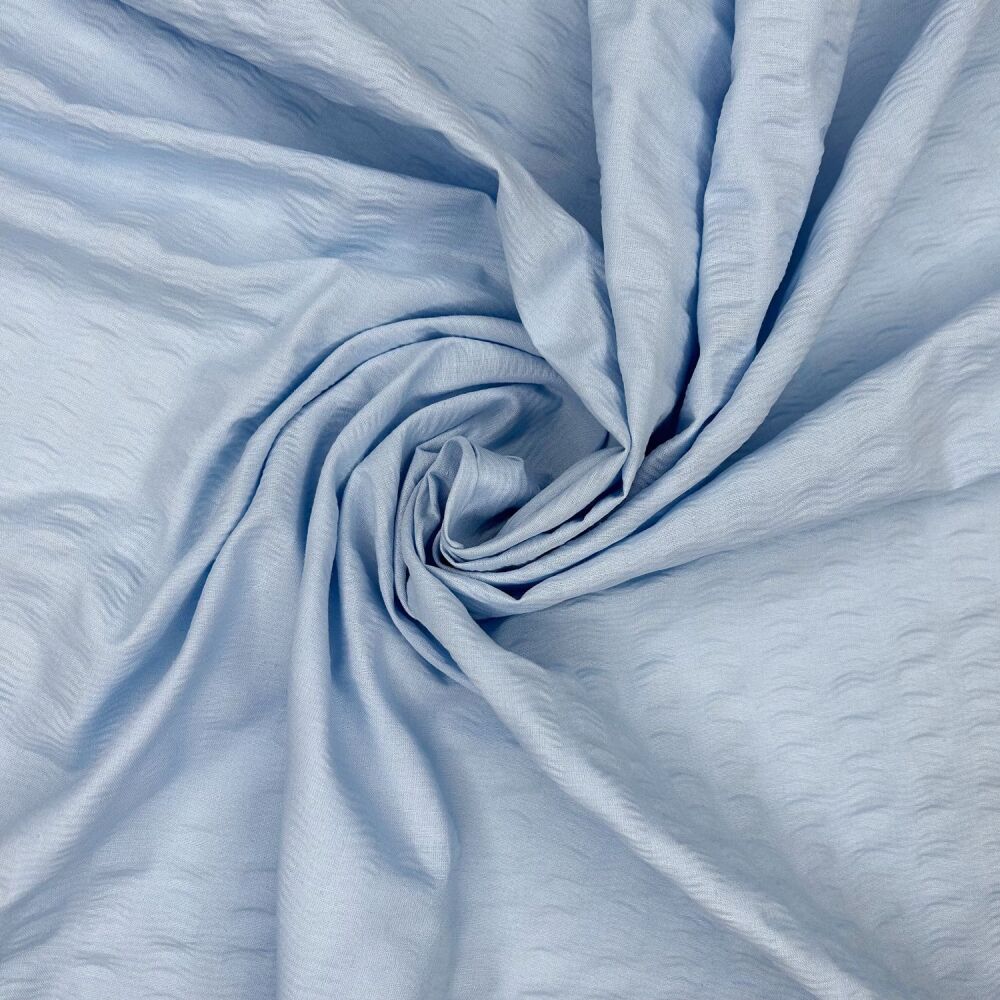 SEERSUCKER, 100% cotton - pale blue.