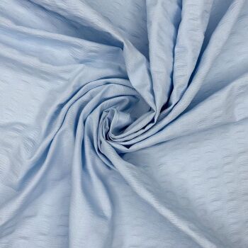 SEERSUCKER, 100% cotton - pale blue.