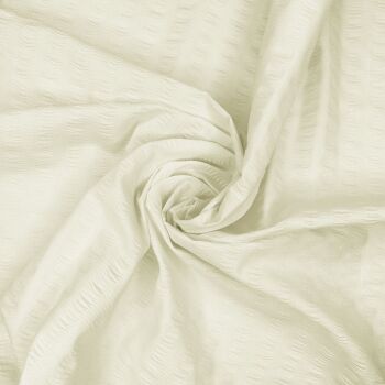 SEERSUCKER, 100% cotton - ivory.