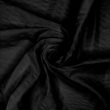 SEERSUCKER, 100% cotton - black.
