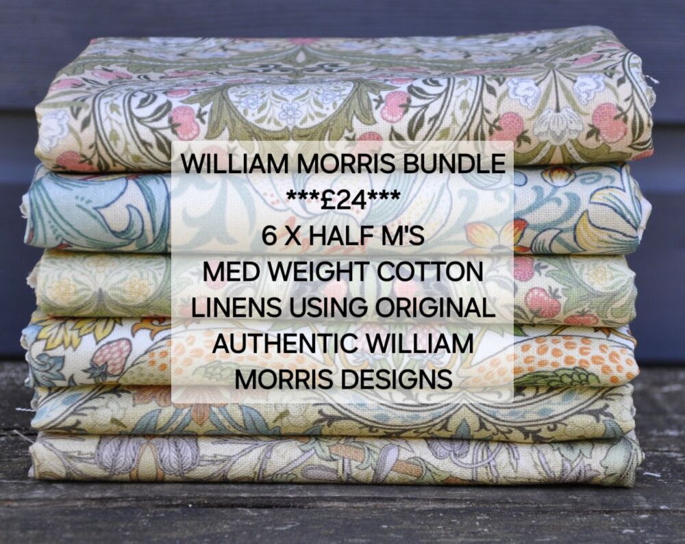 100% cotton panamas, 6 x half m's, WILLIAM MORRIS.
