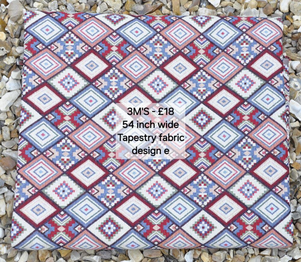 3 metre length of premium quality tapestry fabric. Design e.