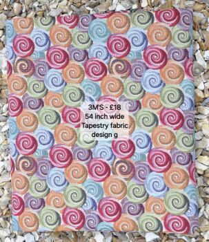 3 metre length of premium quality tapestry fabric. Design g.