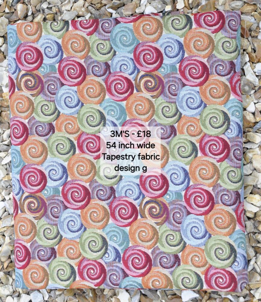 3 metre length of premium quality tapestry fabric. Design g.