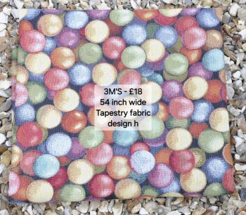 3 metre length of premium quality tapestry fabric. Design h.