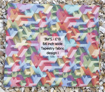 3 metre length of premium quality tapestry fabric. Design i.