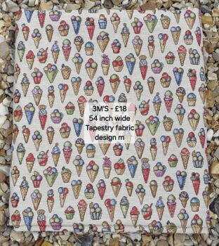 3 metre length of premium quality tapestry fabric. Design m.