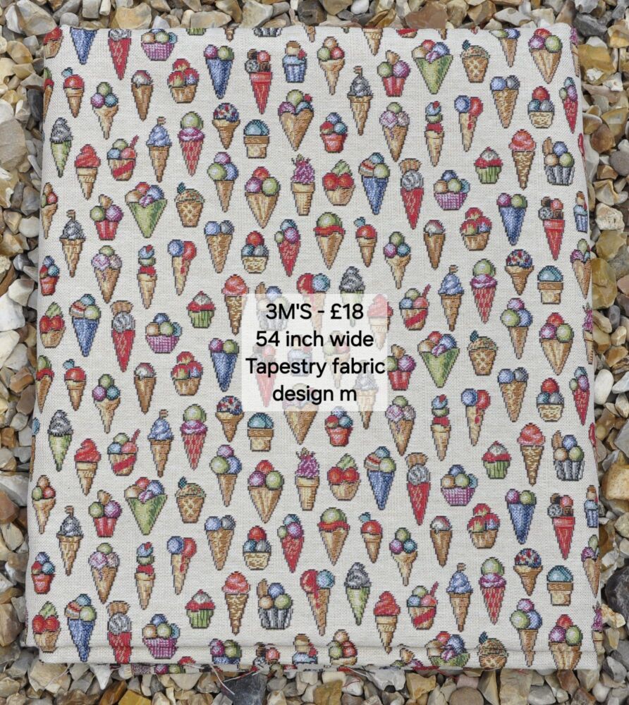 3 metre length of premium quality tapestry fabric. Design m.