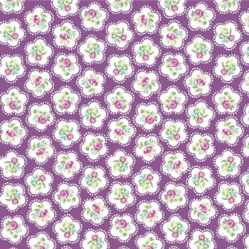LF025 DAINTY FLOWERS GRAPE by Chatham Glyn Crafty Fabrics