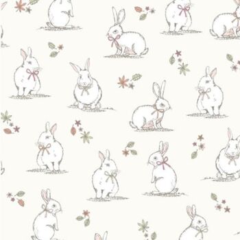 LF046 WOODLAND BUNNIES CREAM by Chatham Glyn Crafty Fabrics