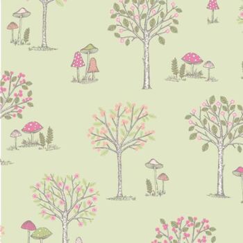 LF054 WOODLAND FOREST LIME by Chatham Glyn Crafty Fabrics