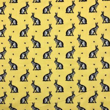 LF060 BEATRIX BUNNY YELLOW by Chatham Glyn Crafty Fabrics