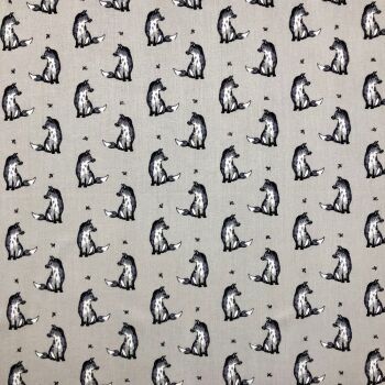 LF066 FELIX FOX GREY by Chatham Glyn Crafty Fabrics