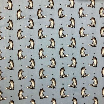 LF068 FELIX FOX POWDER BLUE by Chatham Glyn Crafty Fabrics
