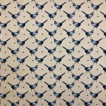 LF077 PHINEAS PHEASANT NATURAL by Chatham Glyn Crafty Fabrics