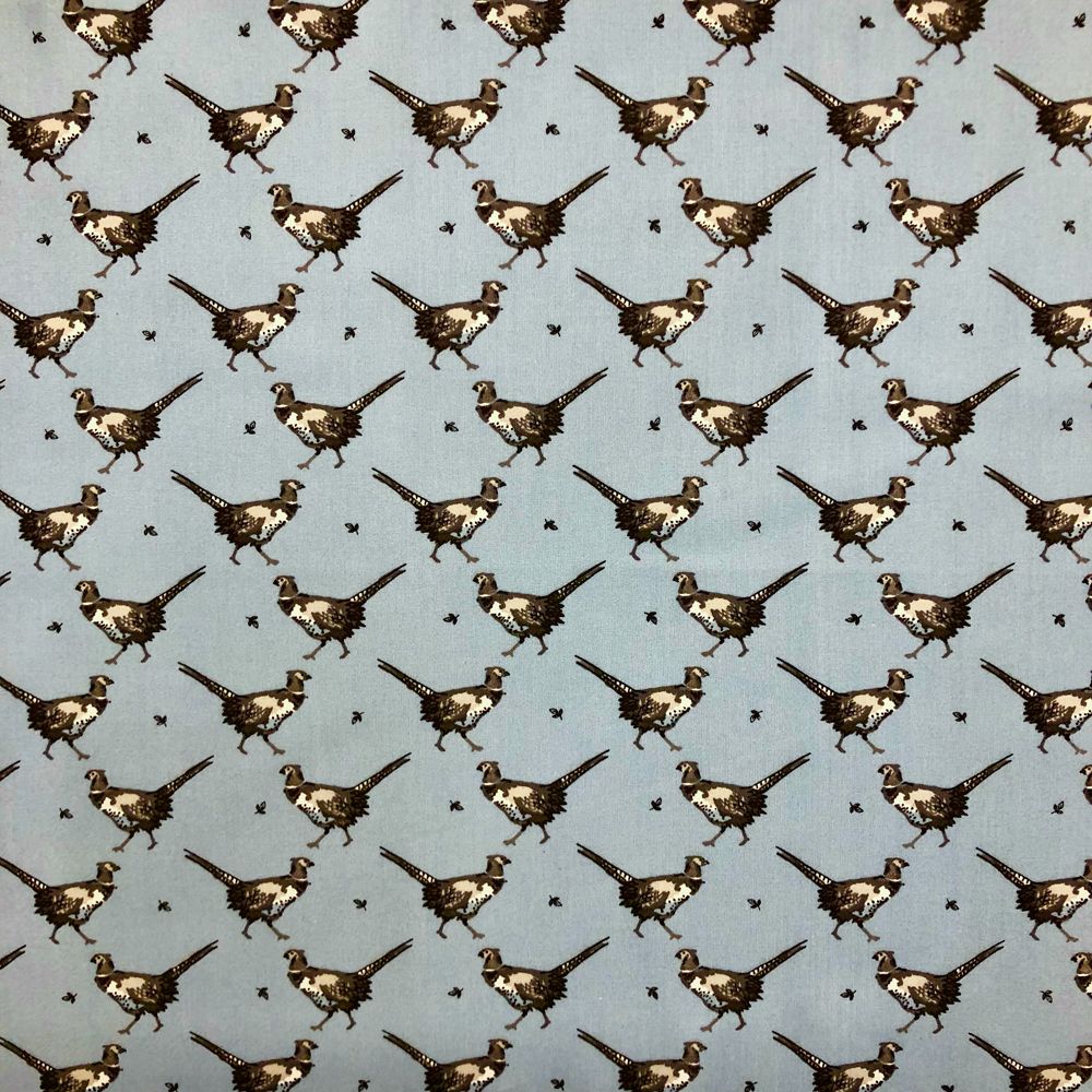 LF078 PHINEAS PHEASANT POWDER BL by Chatham Glyn Crafty Fabrics