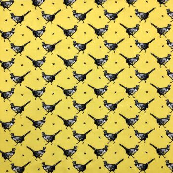 LF080 PHINEAS PHEASANT YELLOW by Chatham Glyn Crafty Fabrics