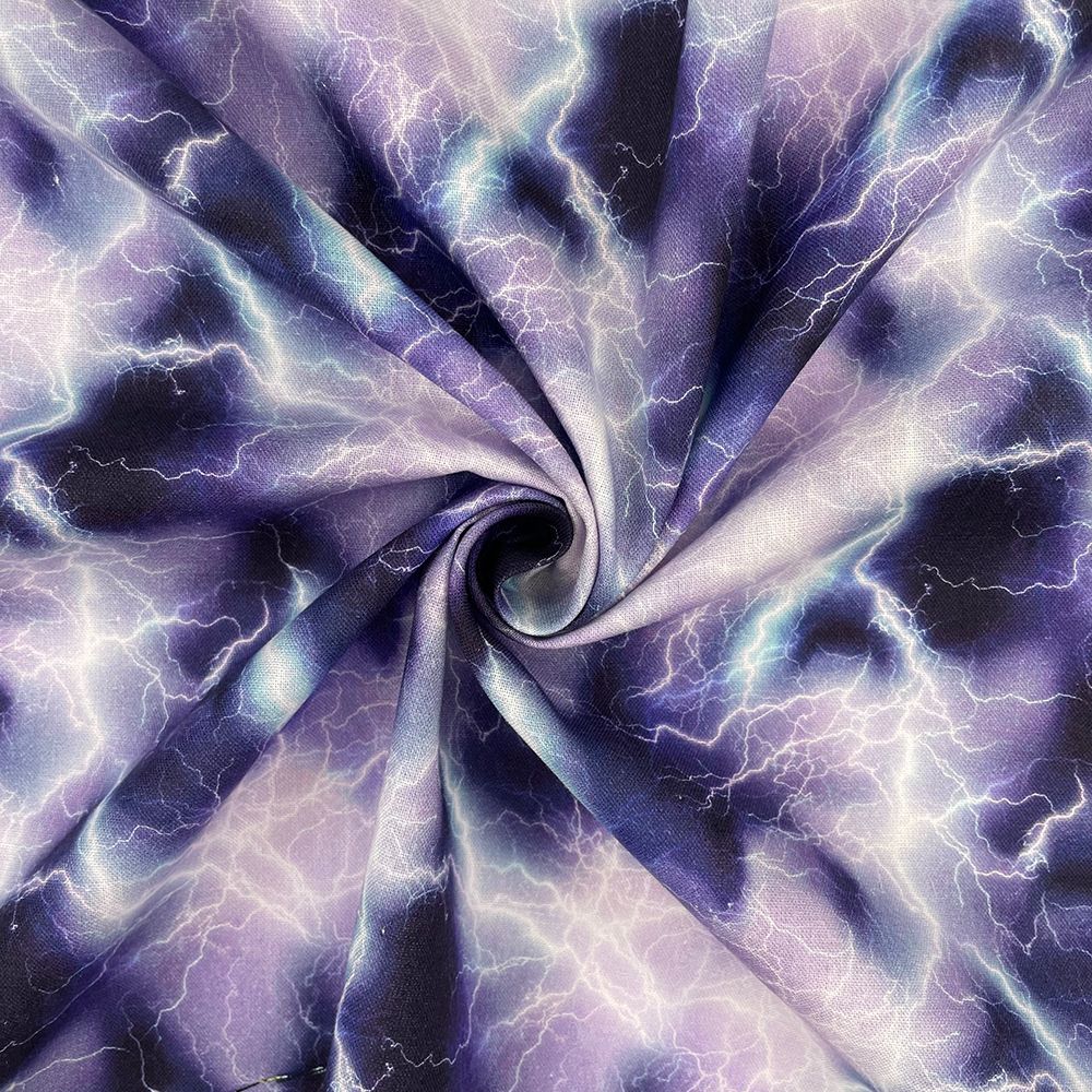 CC267 - Lightning 140cm wide Crafty Cottons Digital Printed 100% Cotton Fabric