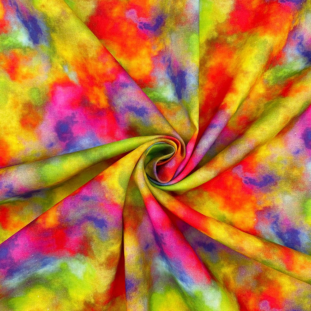 CC274 - Paint Clouds 140cm wide Crafty Cottons Digital Printed 100% Cotton Fabric