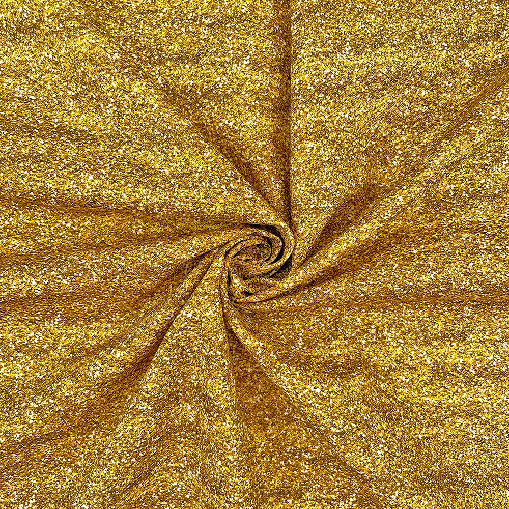 CC293- Glitter Plain Gold 140cm wide Crafty Cottons Digital Printed 100% Cotton Fabric